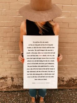 Old Try: The Man In The Arena Print - 13x20