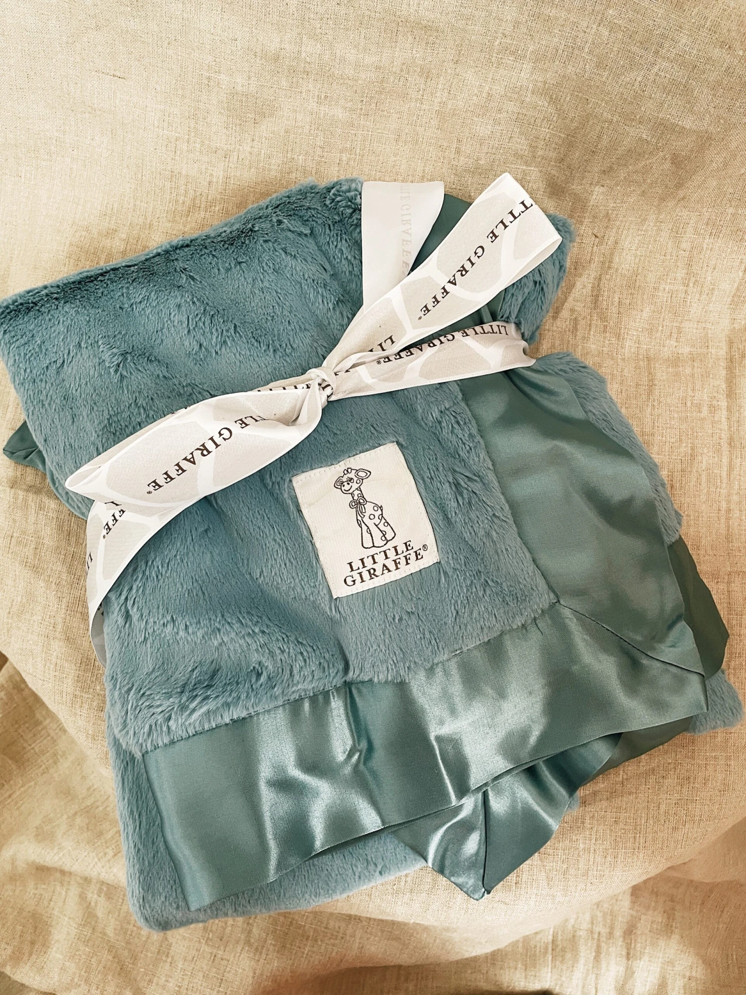 Little Giraffe: Luxe Baby Blanket - Cornflower 1 Little Giraffe: Luxe Baby Blanket - Cornflower