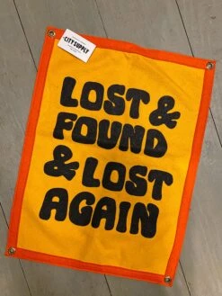 Oxford Pennant: Lost And Found Camp Flag -Home Goods Store image 7966f2ba 4ba9 4272 9a68 30f7d76eeb3a
