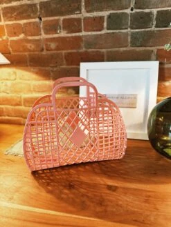 Retro Basket Jelly Large Bag - Peach