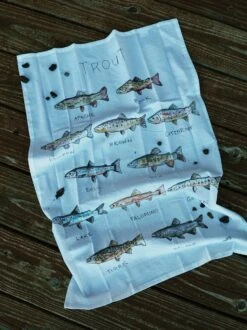 Elizabeth Wade Studio: Trout Tea Towel