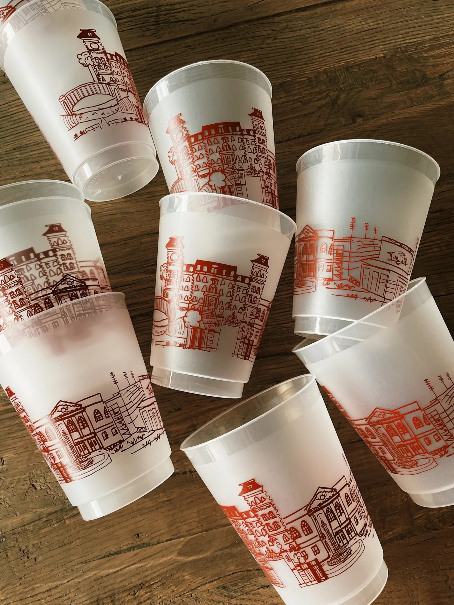 University Of Arkansas Campus Skyline Reusable Cups 13 University Of Arkansas Campus Skyline Reusable Cups - Image 13