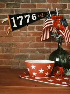 Red Star Reusable Bamboo Bowl