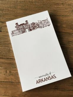 University Of Arkansas Campus Skyline Notepad -Home Goods Store image b83f4c30 6df0 42b4 92fb 71fa40f32989