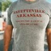 Fayetteville, AR Voted Best Place T-Shirt - Gray/Red (City Supply Exclusive)