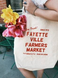 Fayetteville Farmers Market Buy Fresh Tote Bag -Home Goods Store image dc9880c2 84ef 4753 8440 d168a356be78