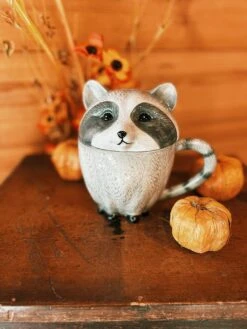 Raccoon Mug With Lid