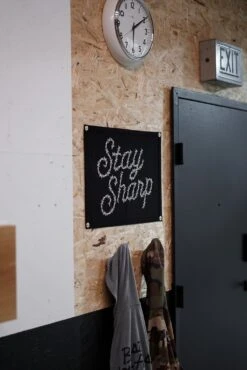 Oxford Pennant: Stay Sharp Camp Flag -Home Goods Store tablebarco